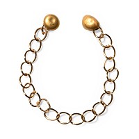 Eastern Roman Gold Pendant Bead Pair on Chain