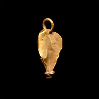 Western Asiatic Leaf-Shaped Gold Pendant