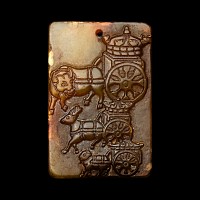 Chinese Amuletic Glass Pendant
