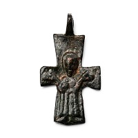 Byzantine Bronze Cross Pendant