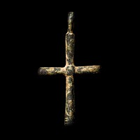 Byzantine Bronze Cross Pendant