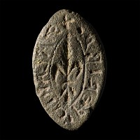 Medieval Lead Vesica-Shaped Personal Seal Matrix