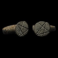 Medieval Bronze Ring with Pentagram