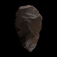 Large Stone Age Quartzite Pointed Handaxe Made by Homo Erectus
