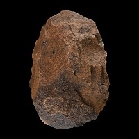 Acheulean Stone Age Dark Red Quartzite Handaxe Made by Homo Erectus