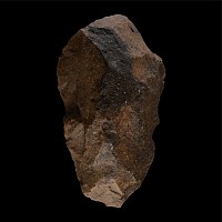 Acheulean Stone Age Dark Red Quartzite Handaxe Made by Homo Erectus