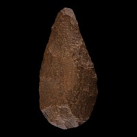 Superb Large Acheulean Stone Age Dark Red Quartzite Lanceolate Handaxe Made by Homo Erectus