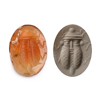 Roman Carnelian Gemstone with Bearded Mask