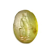 Roman Peridot Gemstone with Venus