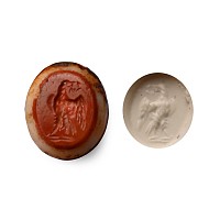 Roman Banded Agate Gemstone with Eagle
