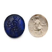 Roman Glass Gem with Juno Seated