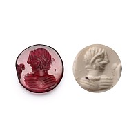 Roman Garnet Gemstone with Profile Bust