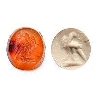 Roman Carnelian Gemstone with Eagle