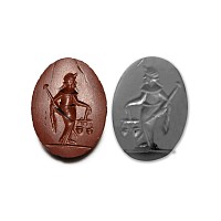 Roman Red Jasper Gemstone with the God Mercury