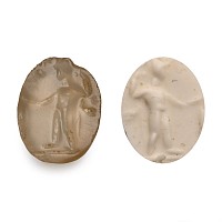 Roman Agate Gemstone with Nude Wrestler