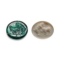 Roman Glass Gem with Bears