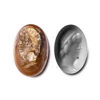 Roman Agate Gemstone with Female Bust
