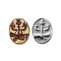 Roman Orange Jasper Gemstone with Clasped Hands