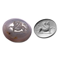 Roman Chalcedony Gemstone with Sphinx