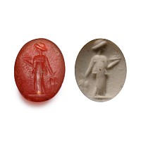 Roman Carnelian Gemstone with Standing Female