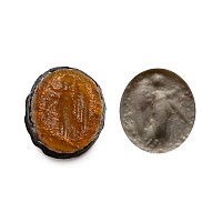 Roman Glass Gem with Winged Victory