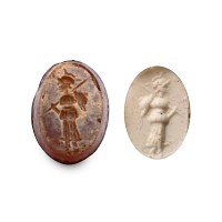 Roman Carnelian Gemstone with Minerva