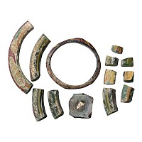Roman Glass Bangle and Glass Fragment Collection