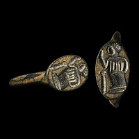 Greek Bronze Ring with Standing Goddess