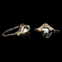 Viking Age Bronze Ring with Cabochon