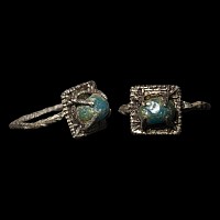 Viking Age Bronze Ring with Cabochon