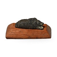 Roman Bronze Statuette of a Sleeping Dog