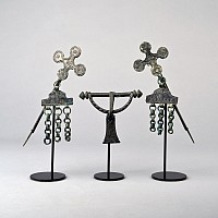 Viking Period Ornate Crown with Brooch and Pin Set