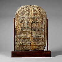 Egyptian Wooden Stele for Pa-di-Amun-(em)-ipat with Ra-Horakhty