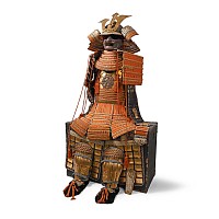 Japanese Edo Period Samurai Suit of Armour with Wooden Storage Boxes