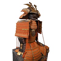 Japanese Edo Period Samurai Suit of Armour with Wooden Storage Boxes