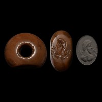 Sasanian Orange Agate Stamp Seal