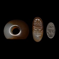 Sasanian Banded Agate Stamp Seal with Star