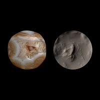 Sasanian Banded Agate Stamp Seal
