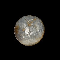 Large Sasanian Banded Agate Stamp Seal