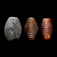 Western Asiatic Decorated Agate Bead Group