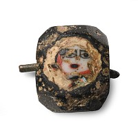 Roman Glass Face Bead