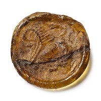 Roman Glass Pendant with Lion's Head
