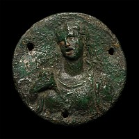 Roman Bronze Plaque of a Goddess