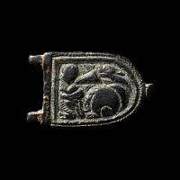 Byzantine Bronze Plate with Combat Scene