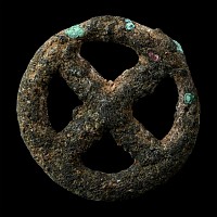 West Central Asian Bronze Stamp Seal with Cross