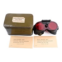 American Air Force WWII Variable Density Visor Attachment Goggles in Original Container