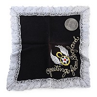 US Forces 'Sweetheart' Embroidered Handkerchief and Silver Dollar