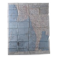 US Air Force WWII Aircrew Silk Escape Map