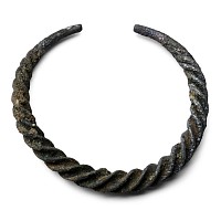 Viking Age Silver-Alloy Twisted Bar Bracelet