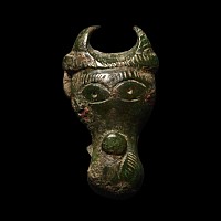 Western Asiatic Bronze Bull's Head Mount